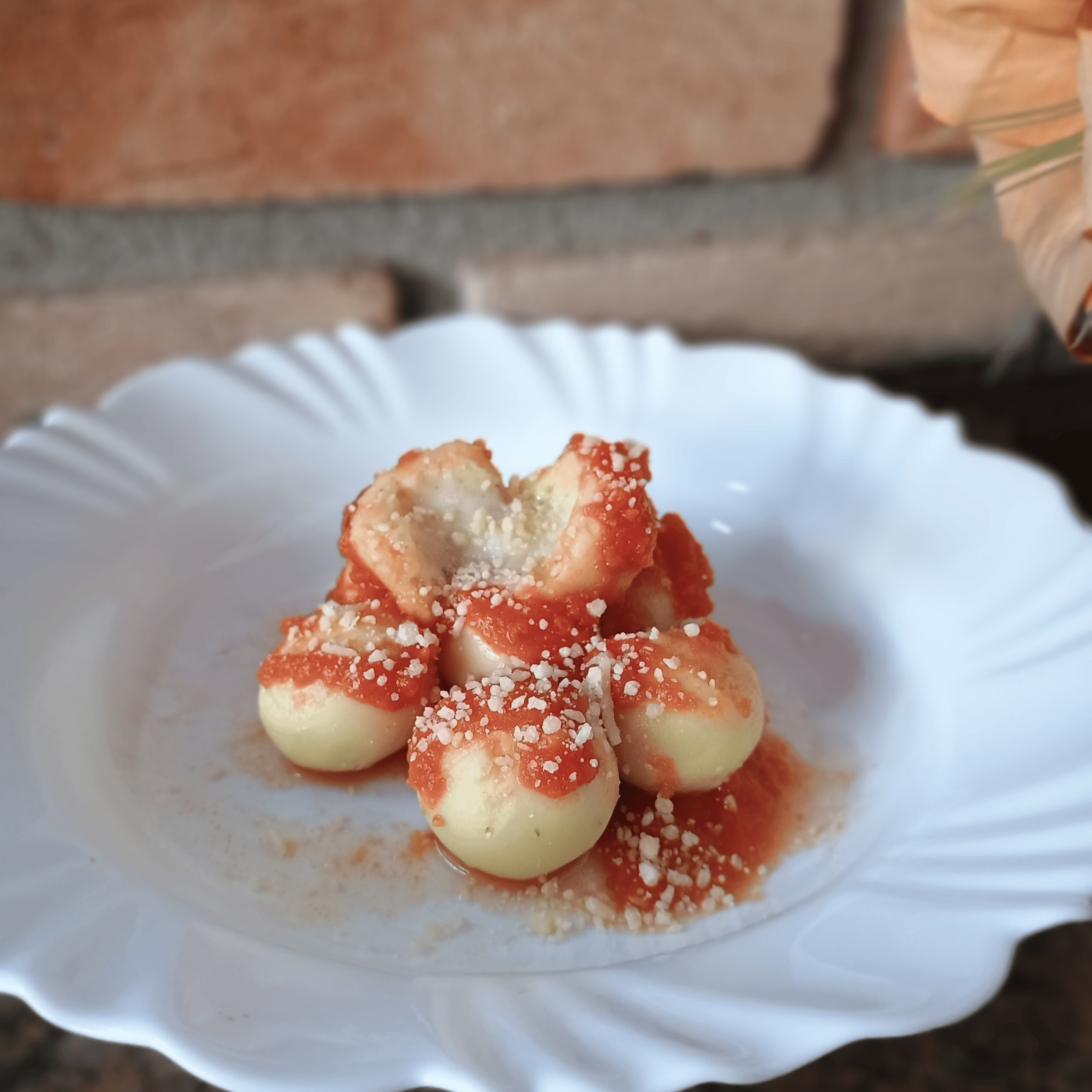 Nhoque de batata com 4 queijos